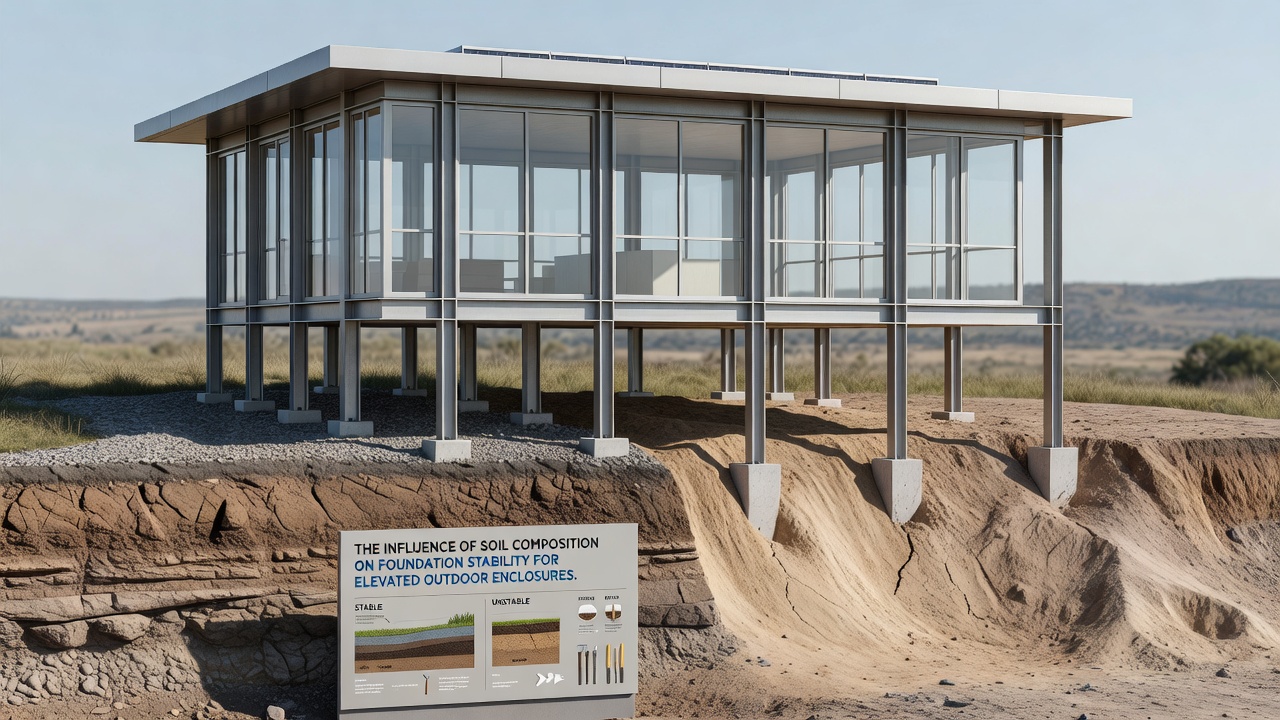 Field photo of pier installation in mixed soil profile with visible clay and sand layers around helical piles
